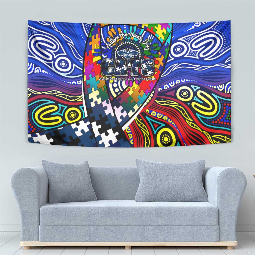 Autism Awareness Australia Geelong Cats Tapestry Aboriginal Indigenous Art
