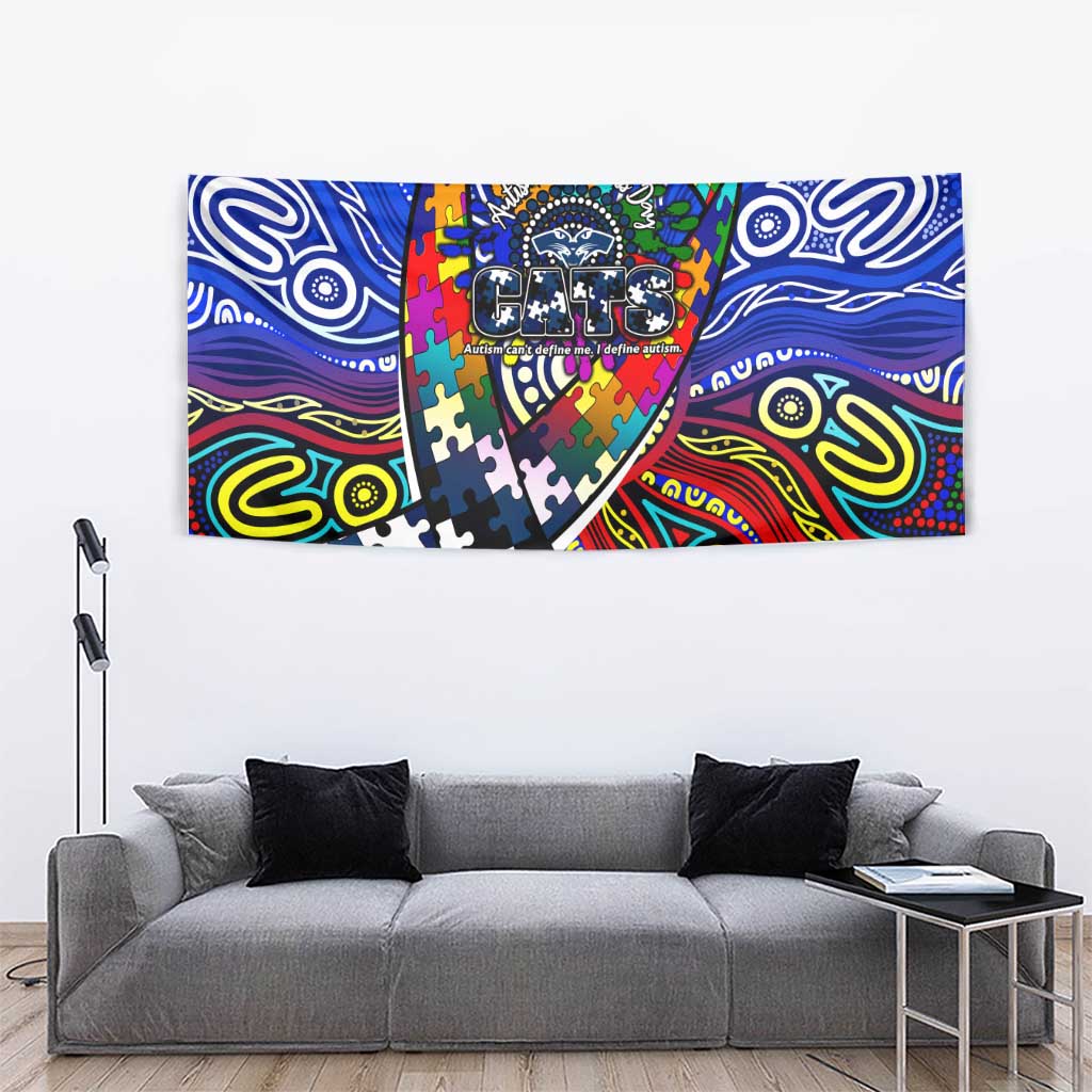 Autism Awareness Australia Geelong Cats Tapestry Aboriginal Indigenous Art