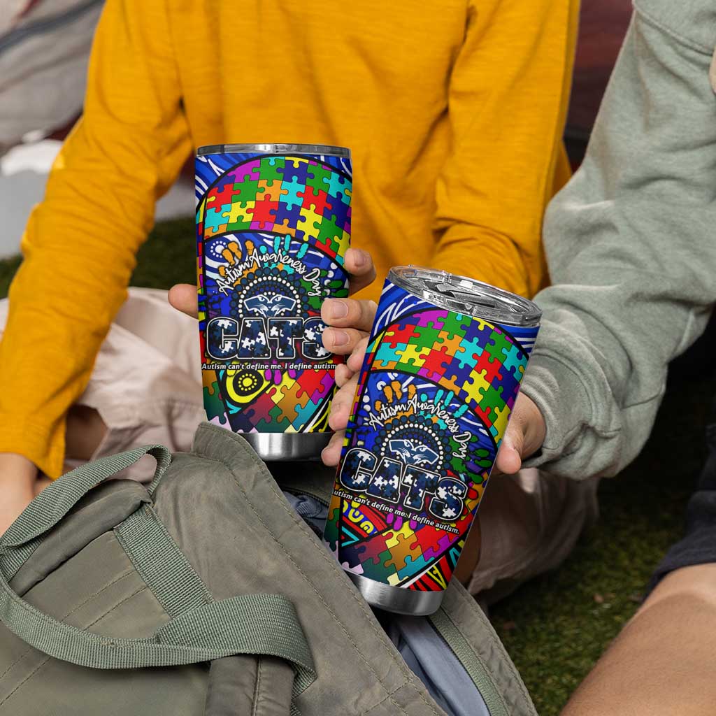 Autism Awareness Australia Geelong Cats Tumbler Cup Aboriginal Indigenous Art