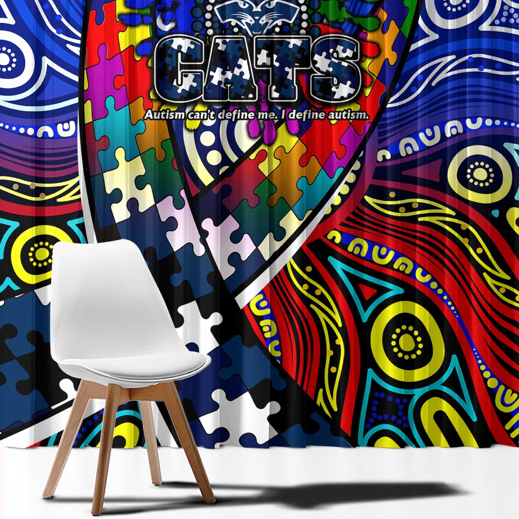 Autism Awareness Australia Geelong Cats Window Curtain Aboriginal Indigenous Art