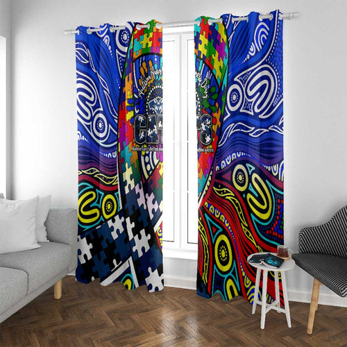 Autism Awareness Australia Geelong Cats Window Curtain Aboriginal Indigenous Art