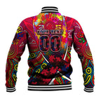 Autism Awareness Australia Melbourne Demons Baseball Jacket Aboriginal Indigenous Art