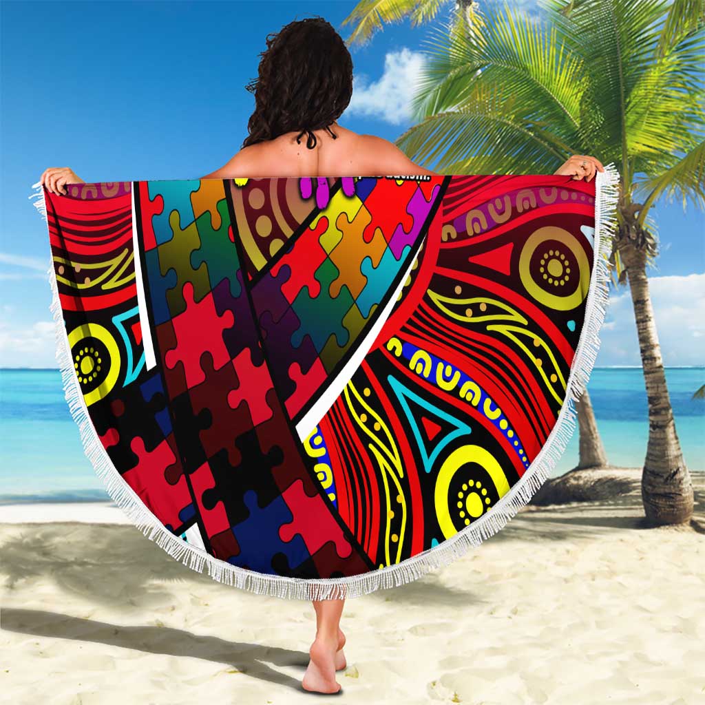 Autism Awareness Australia Melbourne Demons Beach Blanket Aboriginal Indigenous Art