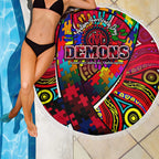 Autism Awareness Australia Melbourne Demons Beach Blanket Aboriginal Indigenous Art