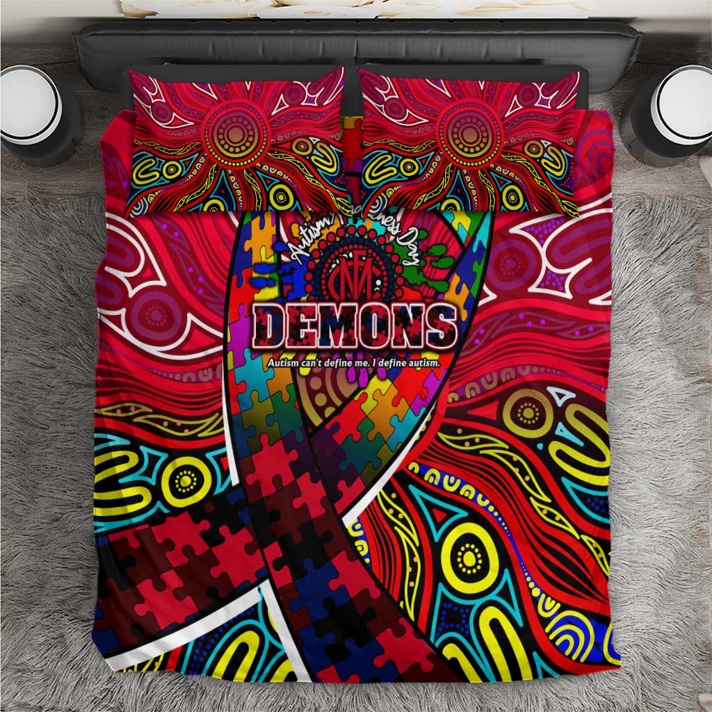 Autism Awareness Australia Melbourne Demons Bedding Set Aboriginal Indigenous Art