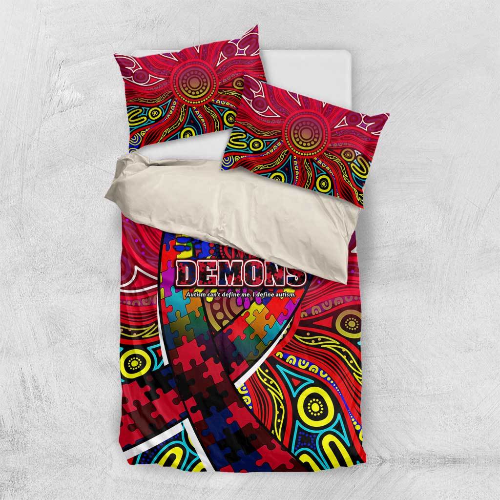Autism Awareness Australia Melbourne Demons Bedding Set Aboriginal Indigenous Art
