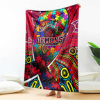Autism Awareness Australia Melbourne Demons Blanket Aboriginal Indigenous Art