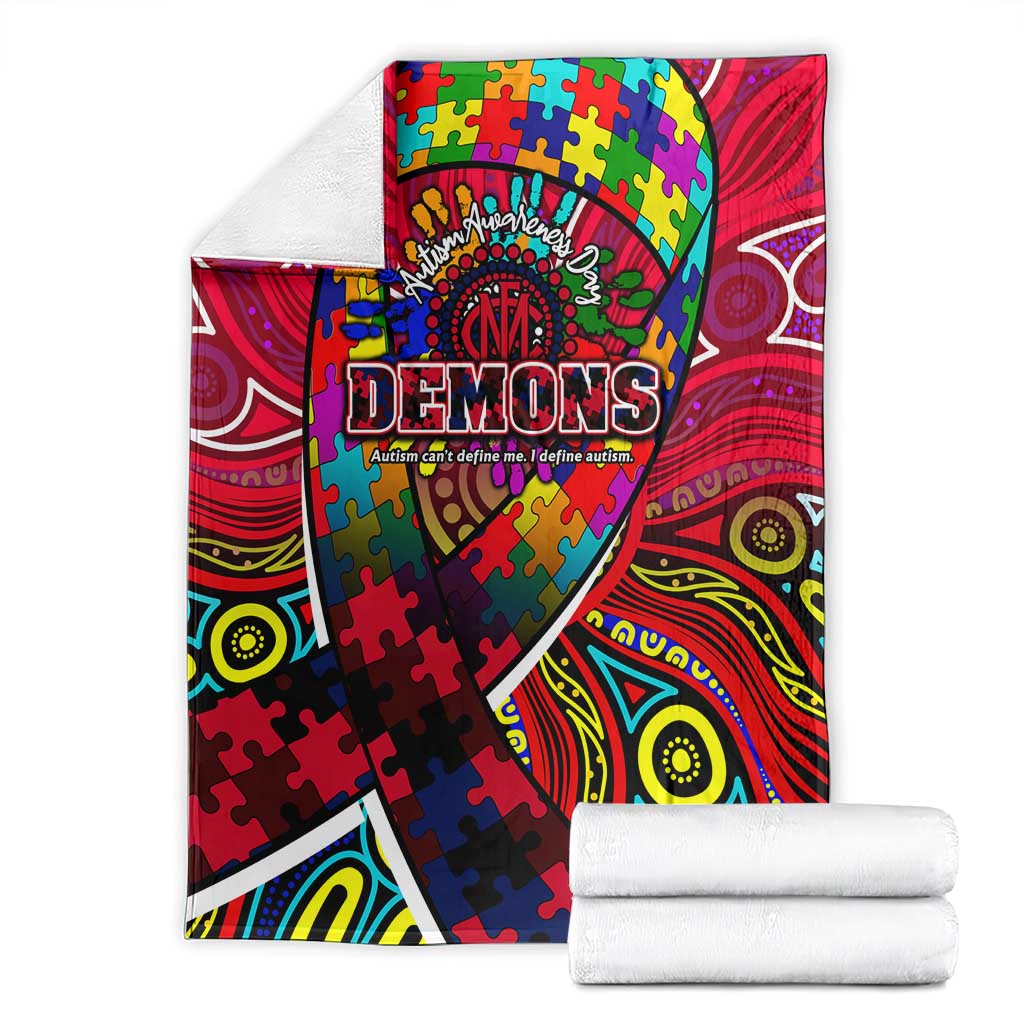 Autism Awareness Australia Melbourne Demons Blanket Aboriginal Indigenous Art