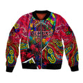 Autism Awareness Australia Melbourne Demons Bomber Jacket Aboriginal Indigenous Art
