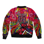 Autism Awareness Australia Melbourne Demons Bomber Jacket Aboriginal Indigenous Art