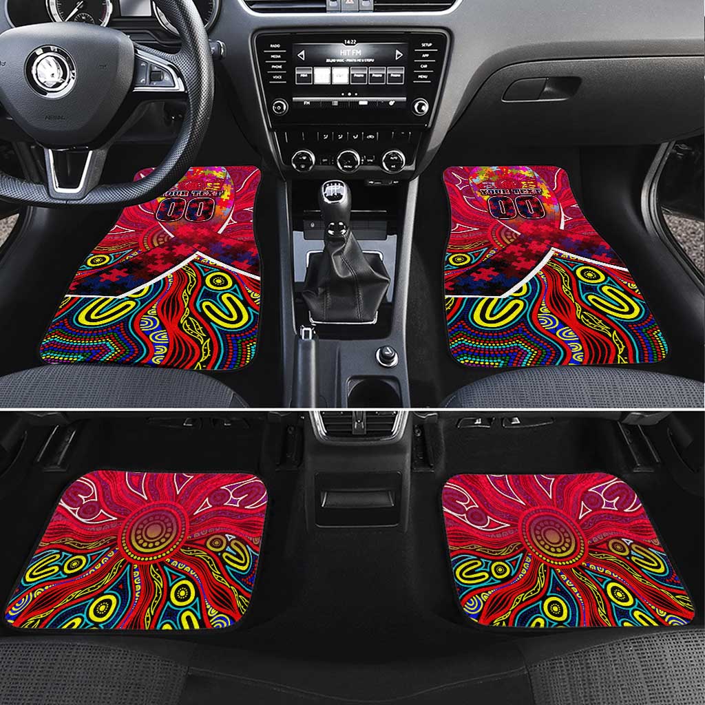 Autism Awareness Australia Melbourne Demons Car Mats Aboriginal Indigenous Art