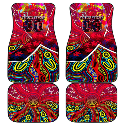 Autism Awareness Australia Melbourne Demons Car Mats Aboriginal Indigenous Art