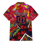 Autism Awareness Australia Melbourne Demons Family Matching Mermaid Dress and Hawaiian Shirt Aboriginal Indigenous Art