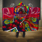 Autism Awareness Australia Melbourne Demons Hooded Blanket Aboriginal Indigenous Art