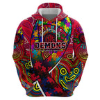 Autism Awareness Australia Melbourne Demons Hoodie Aboriginal Indigenous Art