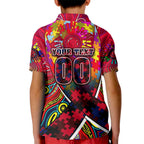 Autism Awareness Australia Melbourne Demons Kid Polo Shirt Aboriginal Indigenous Art