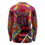 Autism Awareness Australia Melbourne Demons Long Sleeve Shirt Aboriginal Indigenous Art