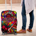 Autism Awareness Australia Melbourne Demons Luggage Cover Aboriginal Indigenous Art