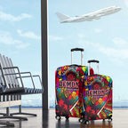 Autism Awareness Australia Melbourne Demons Luggage Cover Aboriginal Indigenous Art