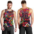 Autism Awareness Australia Melbourne Demons Men Tank Top Aboriginal Indigenous Art