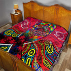 Autism Awareness Australia Melbourne Demons Quilt Aboriginal Indigenous Art