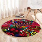 Autism Awareness Australia Melbourne Demons Round Carpet Aboriginal Indigenous Art
