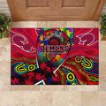 Autism Awareness Australia Melbourne Demons Rubber Doormat Aboriginal Indigenous Art