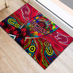 Autism Awareness Australia Melbourne Demons Rubber Doormat Aboriginal Indigenous Art