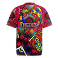 Autism Awareness Australia Melbourne Demons Rugby Jersey Aboriginal Indigenous Art