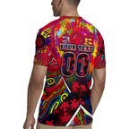 Autism Awareness Australia Melbourne Demons Rugby Jersey Aboriginal Indigenous Art