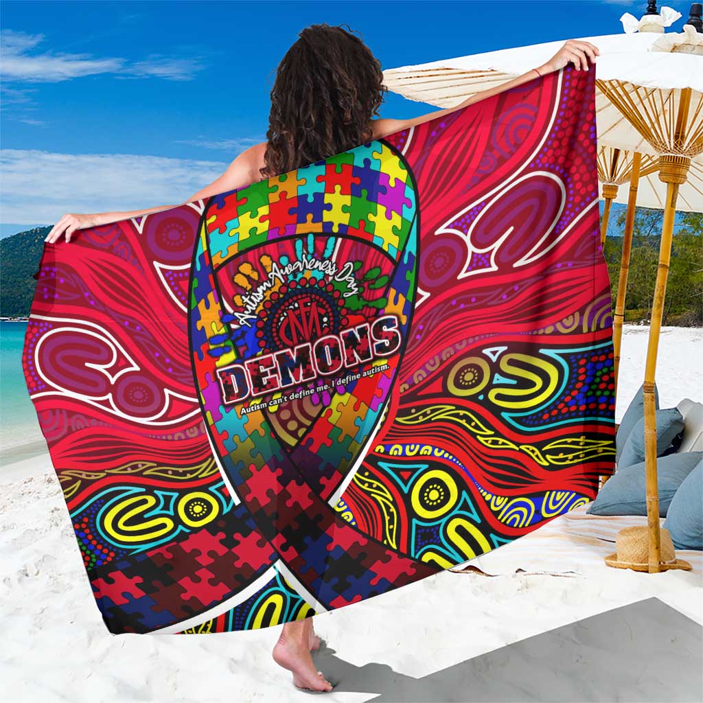 Autism Awareness Australia Melbourne Demons Sarong Aboriginal Indigenous Art