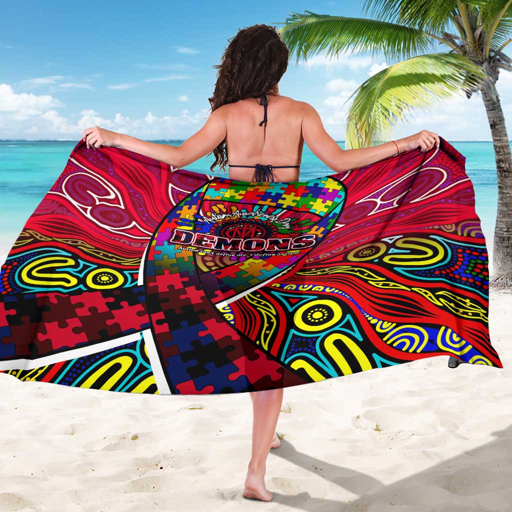 Autism Awareness Australia Melbourne Demons Sarong Aboriginal Indigenous Art