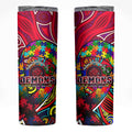 Autism Awareness Australia Melbourne Demons Skinny Tumbler Aboriginal Indigenous Art
