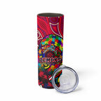 Autism Awareness Australia Melbourne Demons Skinny Tumbler Aboriginal Indigenous Art