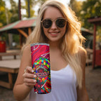Autism Awareness Australia Melbourne Demons Skinny Tumbler Aboriginal Indigenous Art