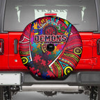 Autism Awareness Australia Melbourne Demons Spare Tire Cover Aboriginal Indigenous Art