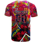 Autism Awareness Australia Melbourne Demons T Shirt Aboriginal Indigenous Art