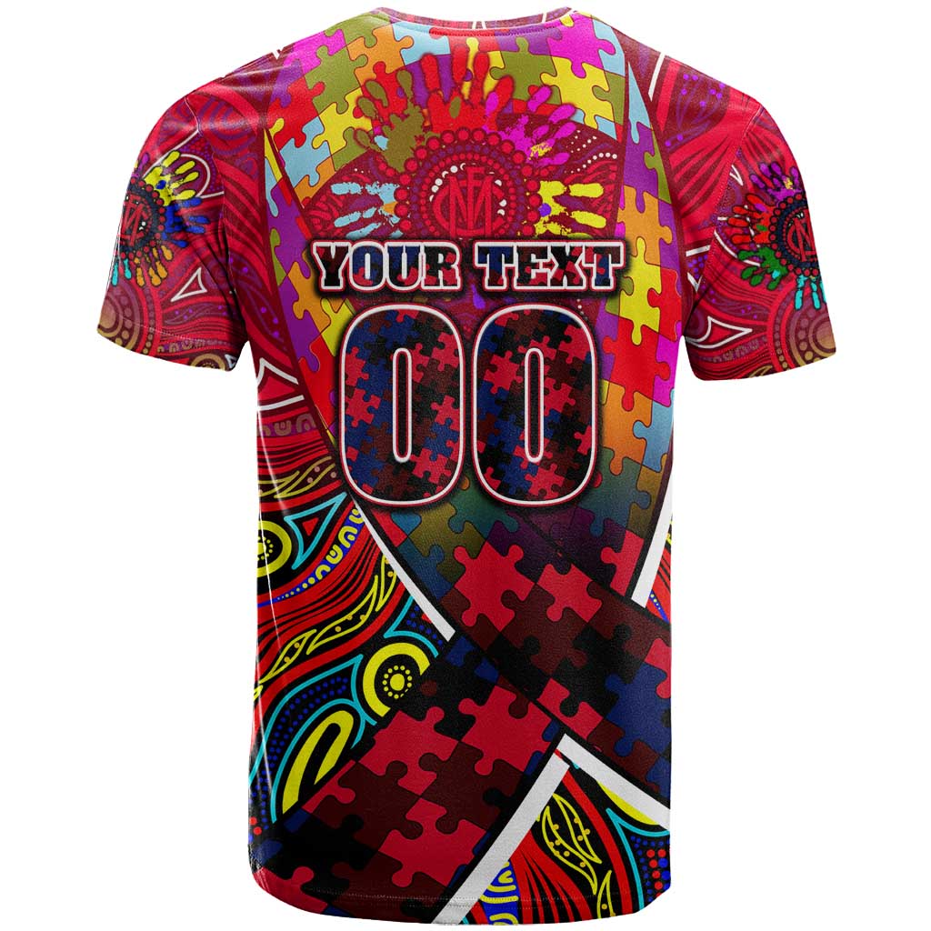 Autism Awareness Australia Melbourne Demons T Shirt Aboriginal Indigenous Art