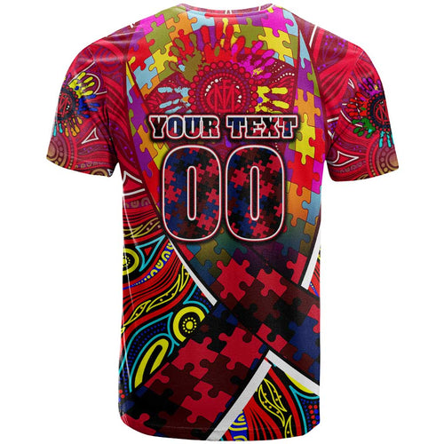 Autism Awareness Australia Melbourne Demons T Shirt Aboriginal Indigenous Art