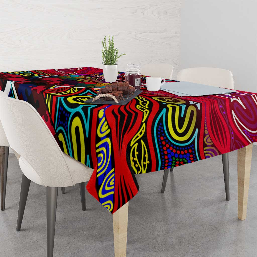 Autism Awareness Australia Melbourne Demons Tablecloth Aboriginal Indigenous Art