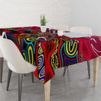 Autism Awareness Australia Melbourne Demons Tablecloth Aboriginal Indigenous Art