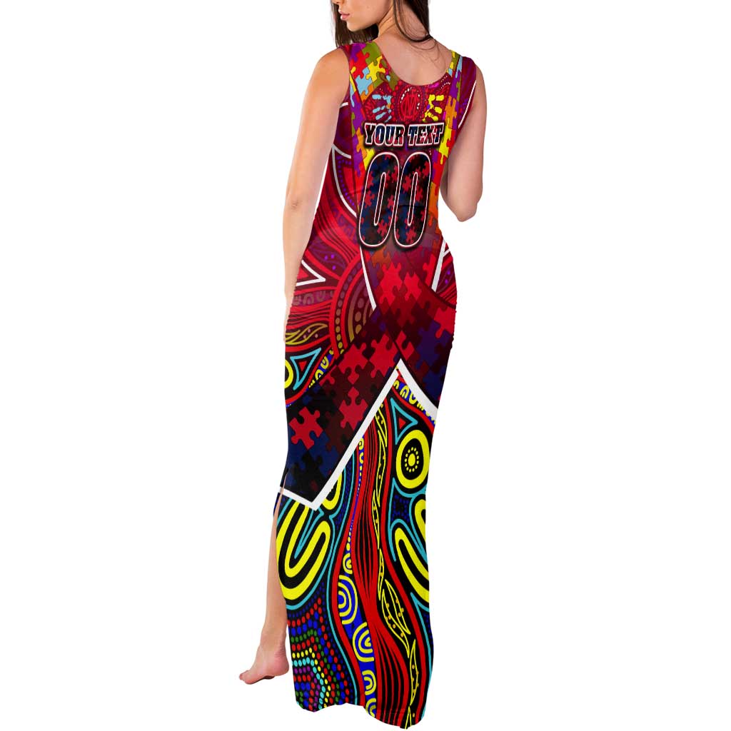 Autism Awareness Australia Melbourne Demons Tank Maxi Dress Aboriginal Indigenous Art