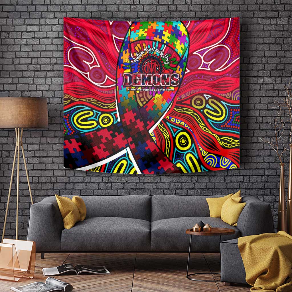 Autism Awareness Australia Melbourne Demons Tapestry Aboriginal Indigenous Art