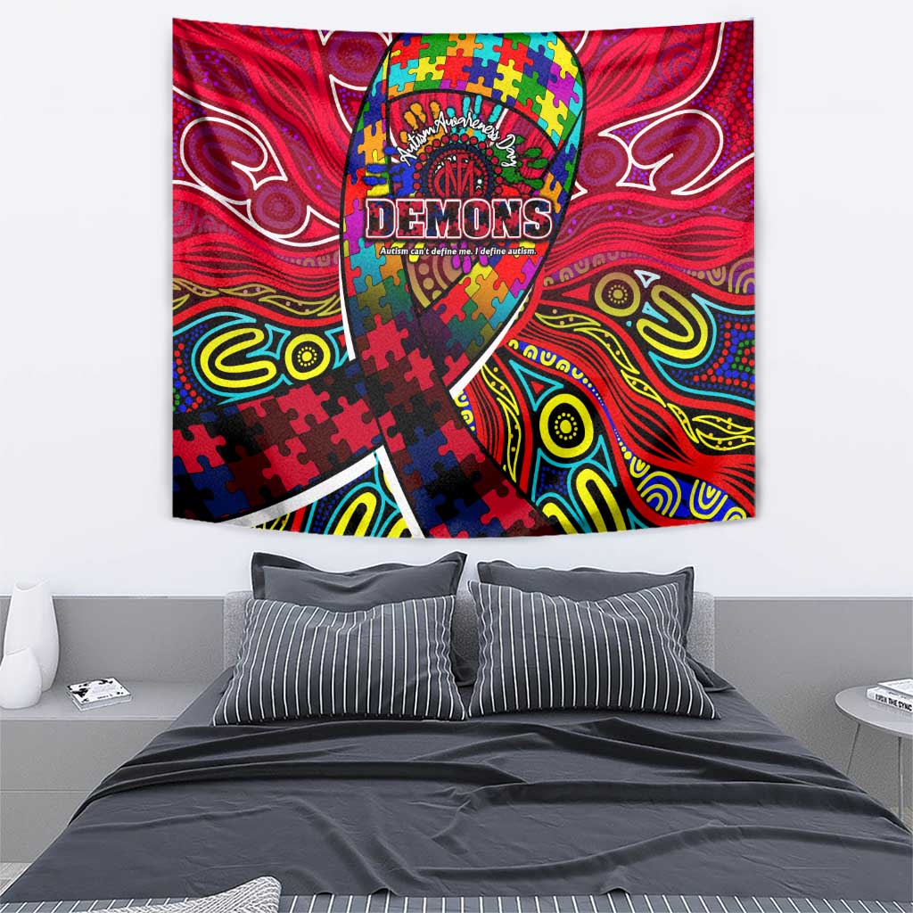 Autism Awareness Australia Melbourne Demons Tapestry Aboriginal Indigenous Art