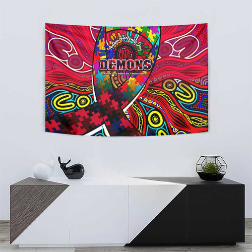 Autism Awareness Australia Melbourne Demons Tapestry Aboriginal Indigenous Art