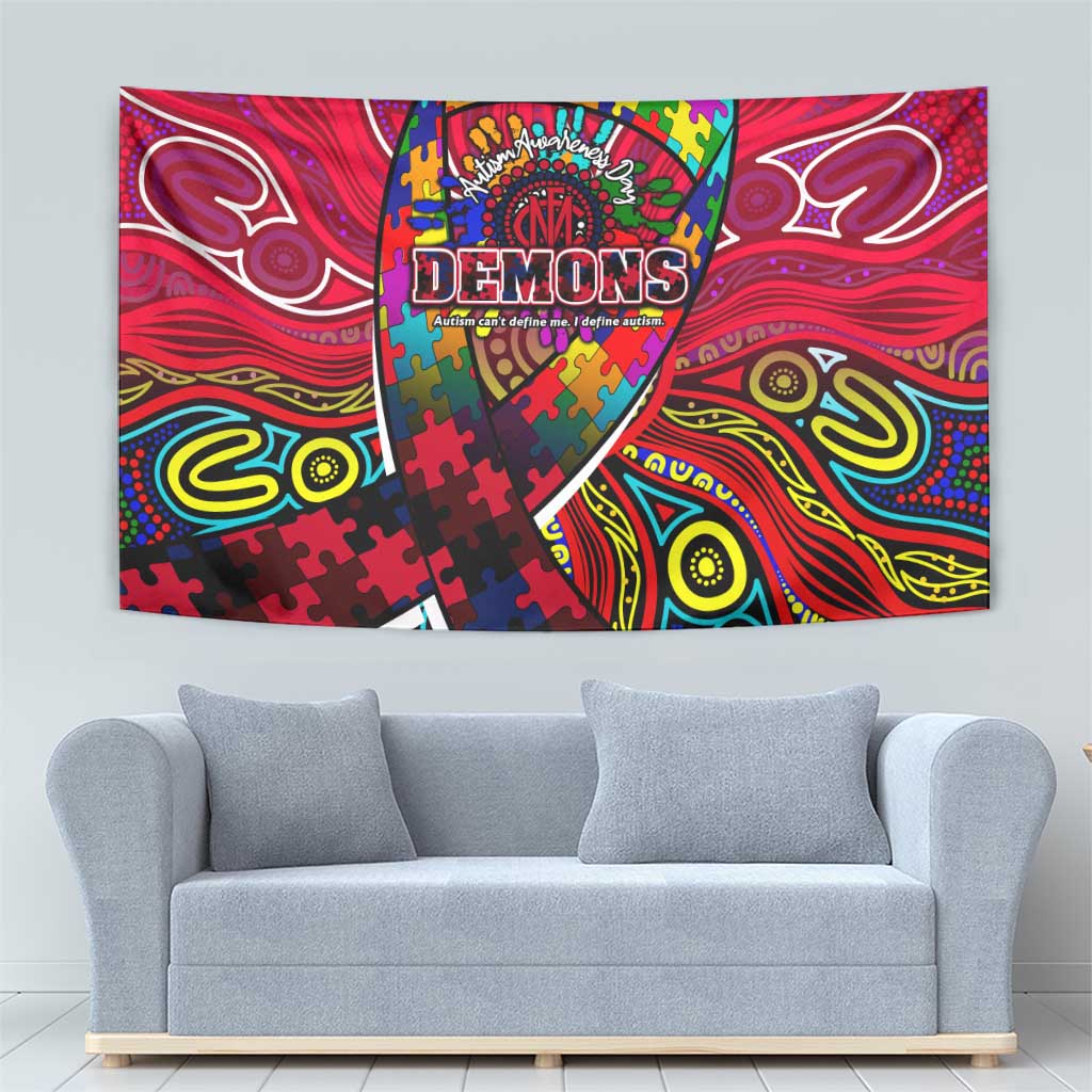 Autism Awareness Australia Melbourne Demons Tapestry Aboriginal Indigenous Art