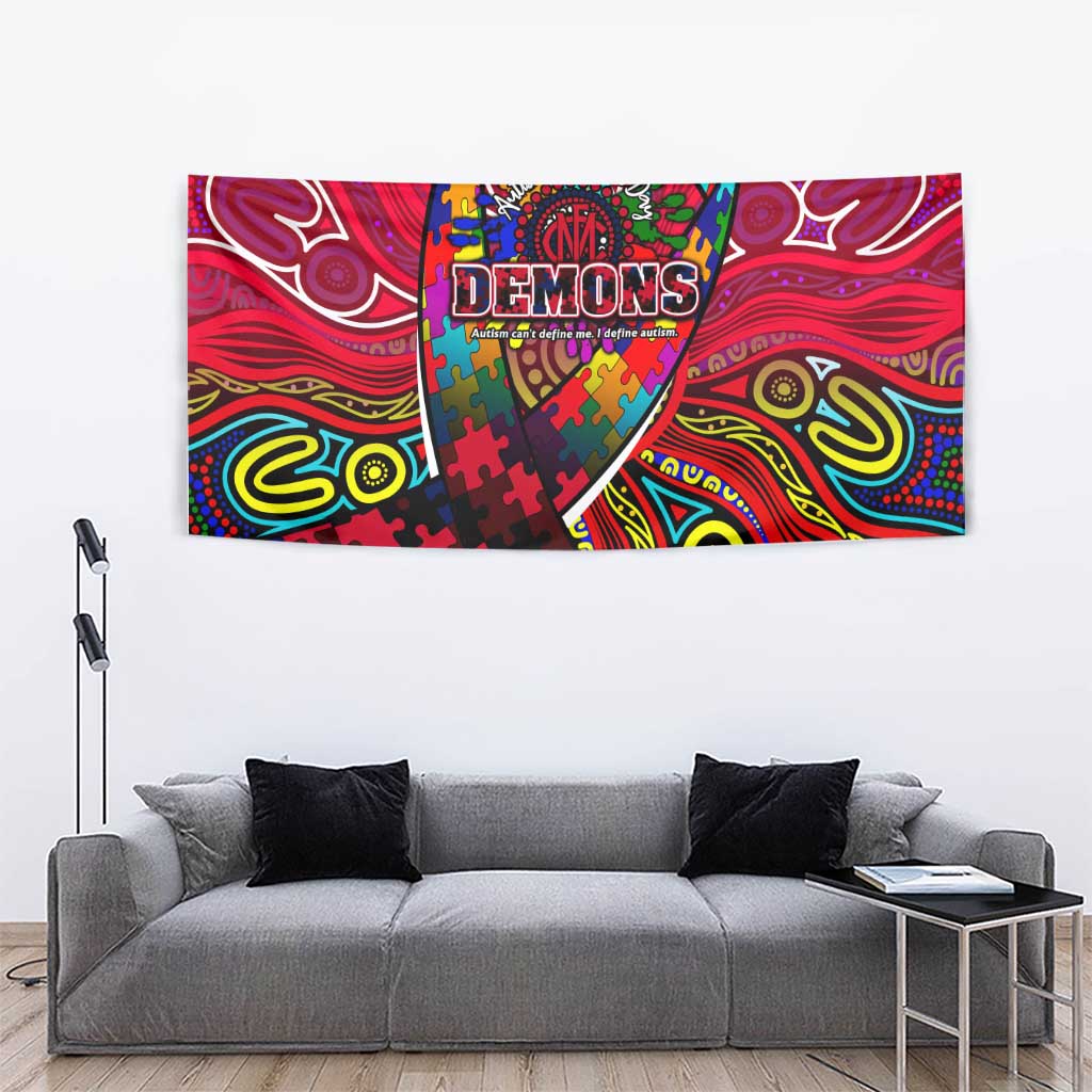 Autism Awareness Australia Melbourne Demons Tapestry Aboriginal Indigenous Art