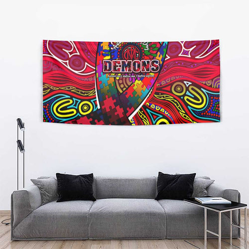 Autism Awareness Australia Melbourne Demons Tapestry Aboriginal Indigenous Art