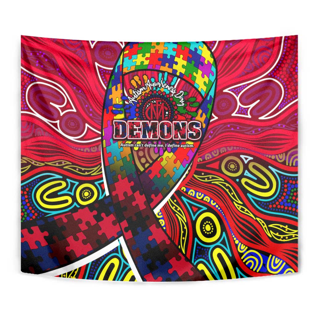 Autism Awareness Australia Melbourne Demons Tapestry Aboriginal Indigenous Art
