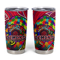 Autism Awareness Australia Melbourne Demons Tumbler Cup Aboriginal Indigenous Art